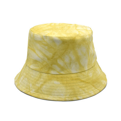 Bucket 2021 tavaszi nyár nyakkendő festék sapkák női divat hip-hop vödör sapka Színes napkalap sapka Tartozékok horgászsapkák