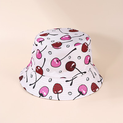 Ljetni print Mango Fruit Double Side Wear Reverzibilni šešir s kantom Unisex Ležerna zaštita od sunca Ribarske kape za plažu na otvorenom