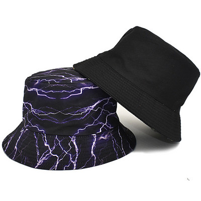 „Chum“ skrybėlė su kibiru Moterims vasaros mados paplūdimio spausdinimas Reguliuojamas plaunamas medvilninis kepurė nuo saulės Kepurė nuo saulės lauke „Žuvies kepurė“