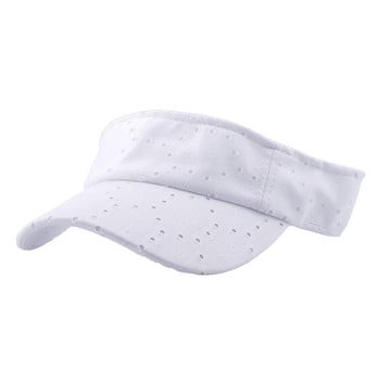 Summer Ladies Dots Floral White Sun Visors Beach Trip Casual Γυναικείο καπέλο γείσου με τρύπα