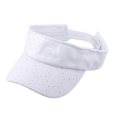 Summer Ladies Dots Gėlėti balti skydeliai nuo saulės Beach Trip Kasdienis moteriškas skydelio dangtelis su skylute