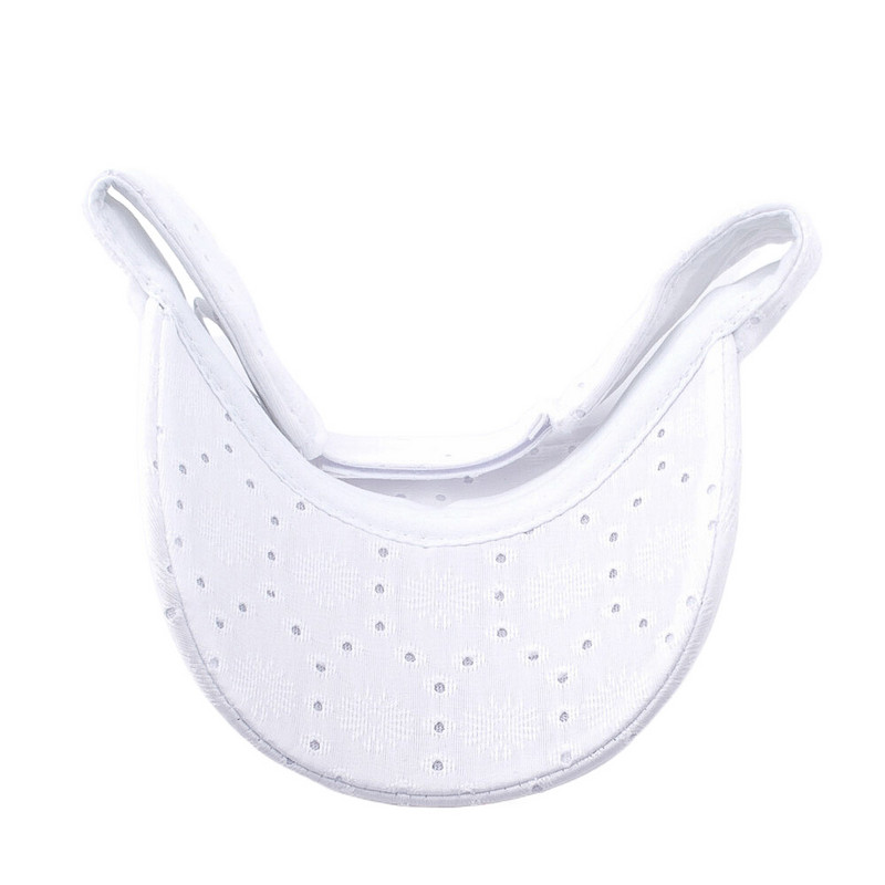 Summer Ladies Dots Gėlėti balti skydeliai nuo saulės Beach Trip Kasdienis moteriškas skydelio dangtelis su skylute