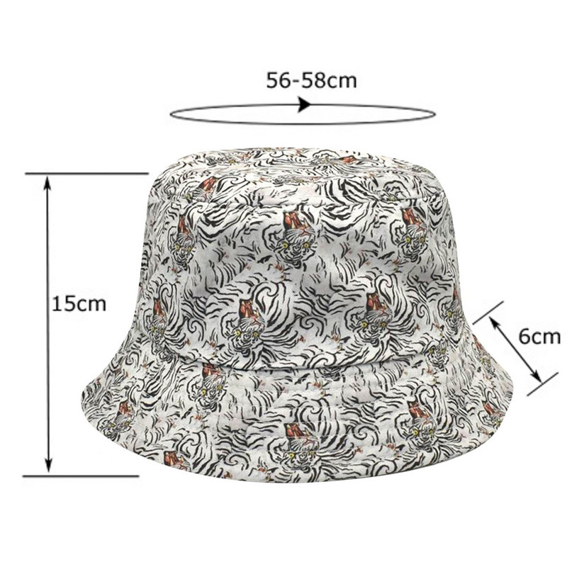 Pălărie de găleată roșie cu o singură față imprimată cu model Pălărie de pescar Pălărie de pescuit pentru petrecere a timpului liber Pălărie de protecție solară Mini geantă