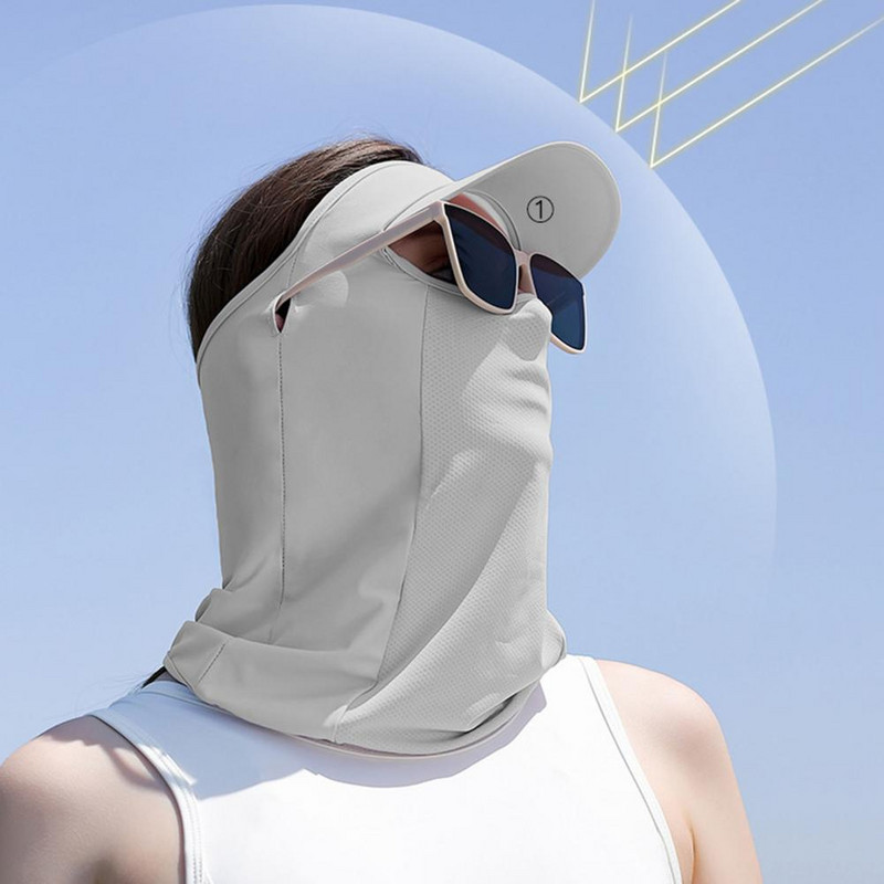 Pălărie de ciclism Esarfă cu bor lung Cremă solară Ochelari Găuri Rezistenta la praf Protecție solară în aer liber Golf Mască de față Pălărie Glugă pentru față Lucruri de camping