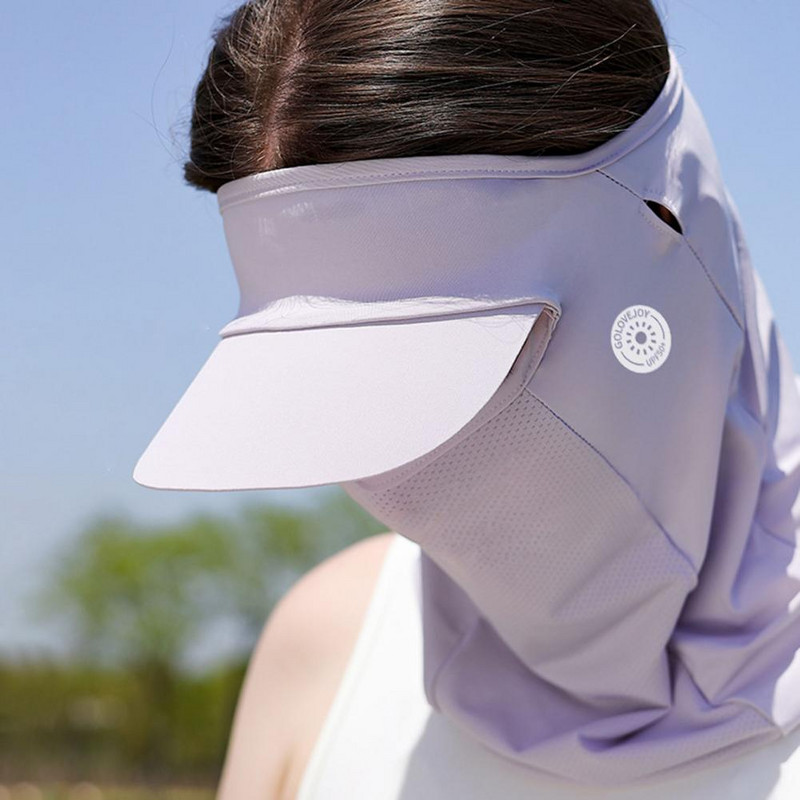Pălărie de ciclism Esarfă cu bor lung Cremă solară Ochelari Găuri Rezistenta la praf Protecție solară în aer liber Golf Mască de față Pălărie Glugă pentru față Lucruri de camping