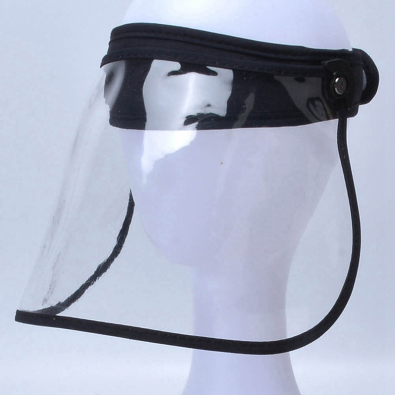 Noua capac de protectie Anti-picaturi de saliva Inel de par barbati si femei Masca de plastic transparenta anti-aburire Pălărie de top goală Pălărie de soare