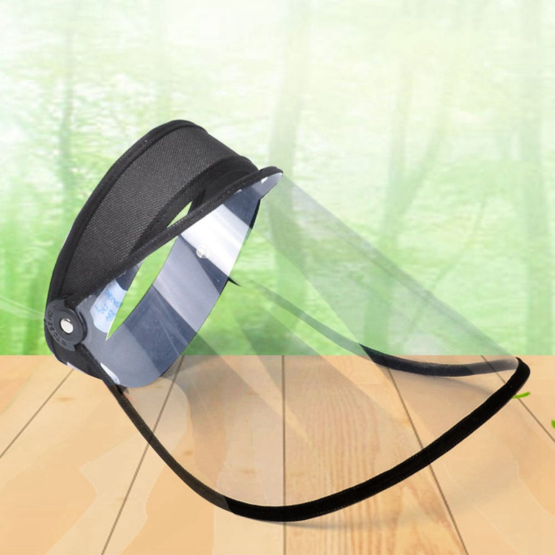 Noua capac de protectie Anti-picaturi de saliva Inel de par barbati si femei Masca de plastic transparenta anti-aburire Pălărie de top goală Pălărie de soare