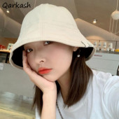 Pălării de tip găleată cu design dublă pentru femei Patchwork Casual Mergeți la cumpărături Moda coreeană Pescar de stradă mare Studentă