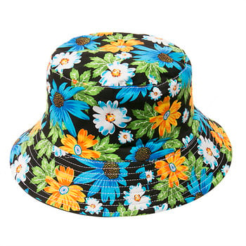 FOXMOTHER New Fashion Reversible Bob chapeau Femme Floral Panama Καπέλο Fisherman Caps Bucket Καπέλο Γυναικεία