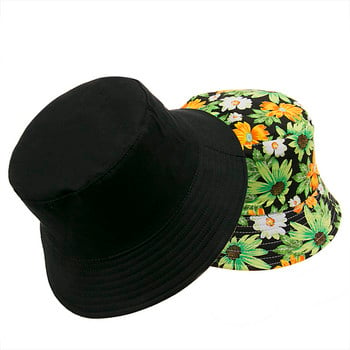 FOXMOTHER New Fashion Reversible Bob chapeau Femme Floral Panama Καπέλο Fisherman Caps Bucket Καπέλο Γυναικεία