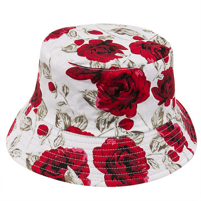 FOXMOTHER New Fashion Reversibilă Bob Chapeau Femme Floral Panama Pălărie Căciuli de pescar Pălărie cu găleată Femei