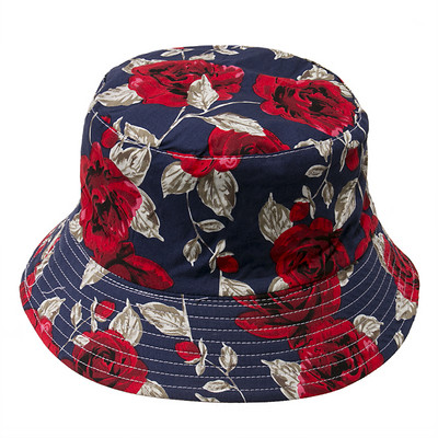 FOXMOTHER New Fashion Reversibilă Bob Chapeau Femme Floral Panama Pălărie Căciuli de pescar Pălărie cu găleată Femei