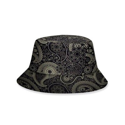 Unisex Adults Kids 3D Paisley anakardžių spaudinys vasaros lauko kepurė nuo saulės kibiras vasaros kepurė nuo saulės kibiras dangtelis vasaros kepurė nuo saulės Bu