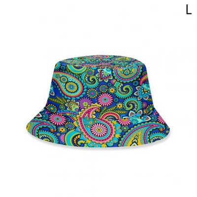 Unisex Adults Kids 3D Paisley anakardžių spaudinys vasaros lauko kepurė nuo saulės kibiras vasaros kepurė nuo saulės kibiras dangtelis vasaros kepurė nuo saulės Bu