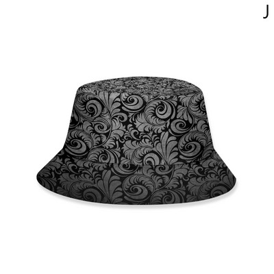Unisex Adults Kids 3D Paisley anakardžių spaudinys vasaros lauko kepurė nuo saulės kibiras vasaros kepurė nuo saulės kibiras dangtelis vasaros kepurė nuo saulės Bu