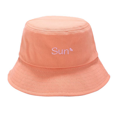 Pălărie de găleată de vară în aer liber femei broderie inimă literă Panama pălărie de soare femeie fată bumbac stradă plajă pescar șapcă