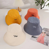 Pălărie de găleată pentru femei, la modă, pentru femei, primăvară, toamnă, pălărie de pescar, din bumbac solid, protecție solară, șapci pliabile, accesorii pentru cap