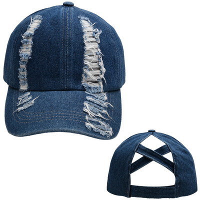 Pamučna jednobojna kapa Ležerna kapa sa šiltom Proljeće Ljeto Kape Ženska modna prozračna bejzbol kapa Traper viziri Vanjska krema za sunčanje Šeširi za sunčanje