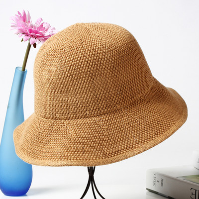 VISROVER Nauja 6 Colorway Solid Bucket Hat Unisex Yellow Caps Rope Hip Hop Kepurės moterims Vasaros kepuraitė Beach Sun Fishman Hat Dovana