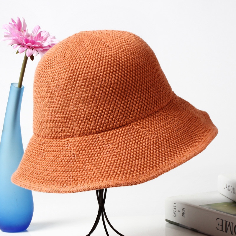 VISROVER Nauja 6 Colorway Solid Bucket Hat Unisex Yellow Caps Rope Hip Hop Kepurės moterims Vasaros kepuraitė Beach Sun Fishman Hat Dovana