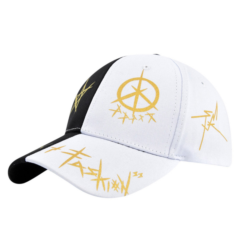 Lányos napellenző férfi és női alkalmi normál ifjúsági retro betűkkel színes High Street Variant napellenző széles karimájú női sapkák