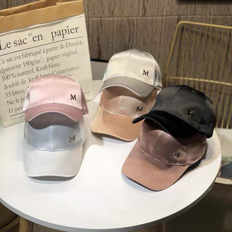 Proljetna i jesenska svilena i satenska svijetla kapa za lice, mercerizirana bejzbolska kapa za zaštitu od sunca, modna svestrana kapa za slobodno vrijeme