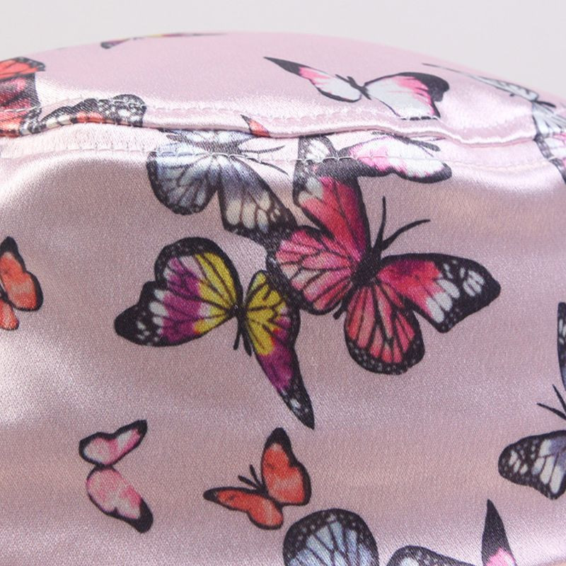 Pălărie coreeană unisex pliabilă de vară, Harajuku, strălucitoare, colorată, imprimată cu fluturi, cu bor scurt, protecție solară, șapcă pescar