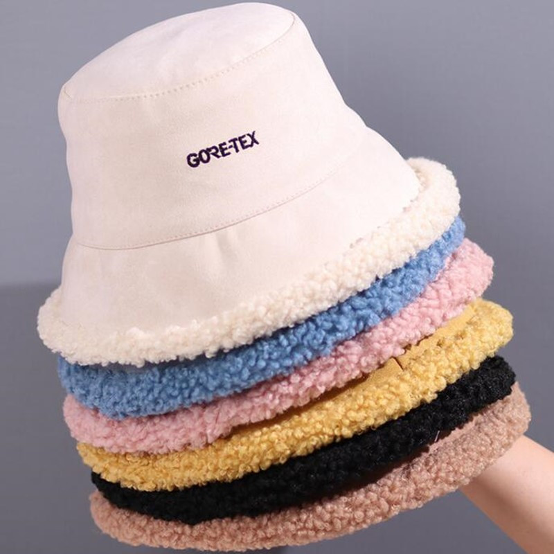 FUZAIBAZI Nouă Pălărie de găleată din piele intoarsa Banama Femei Toamna Iarna Păstrați căldura Umbrire Rezistent la vânt Casual Sombrero's Student Casquette