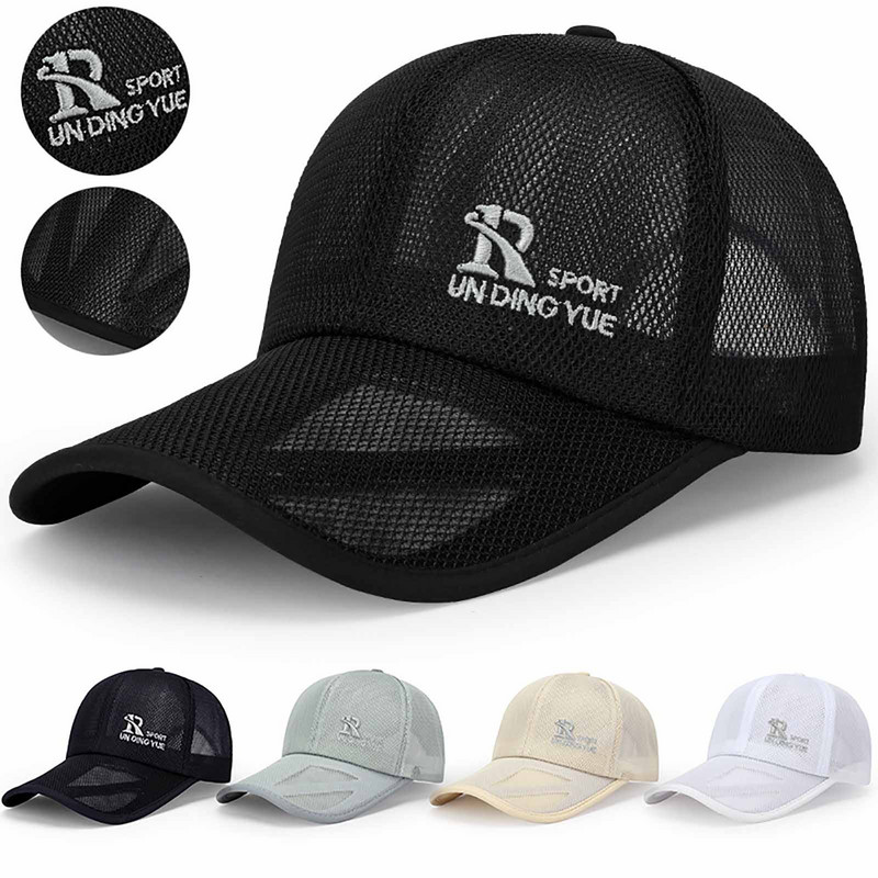 Mrežasta prozračna kapa s izvezenim slovima za bejzbol kapu za zaštitu od sunca Mrežasti šešir za zaštitu od sunca