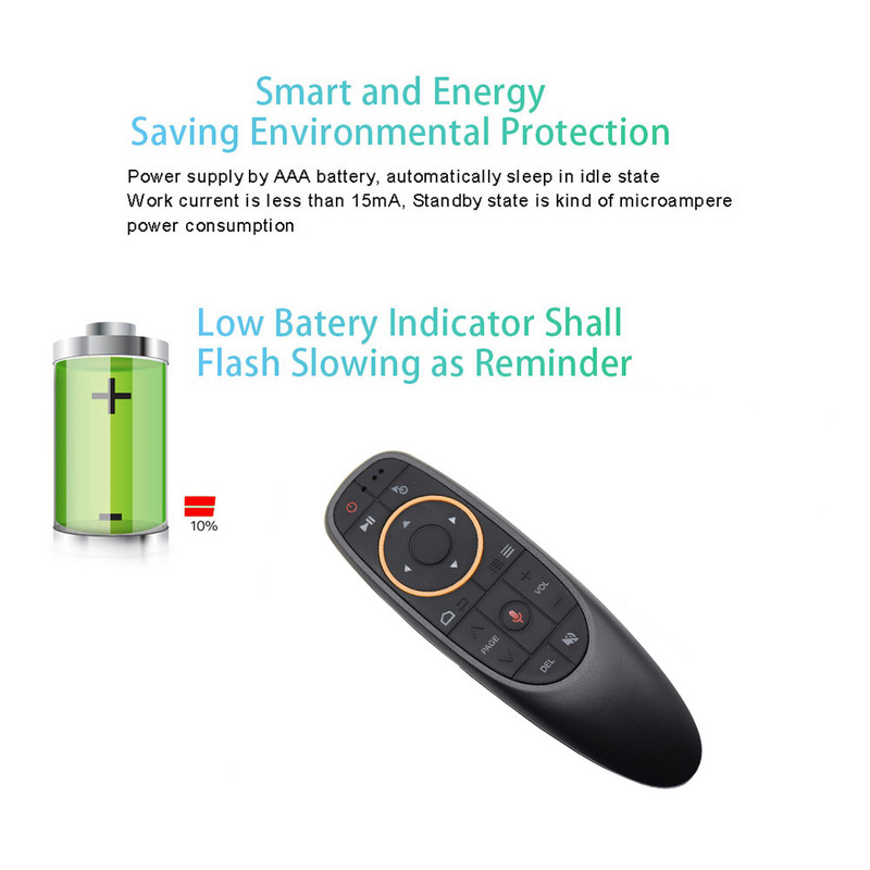 G10S Air Mouse häälkaugjuhtimispult 2,4G juhtmevaba güroskoop IR õppeseade H96 MAX X88 PRO X96 MAX Android TV Box HK1 jaoks