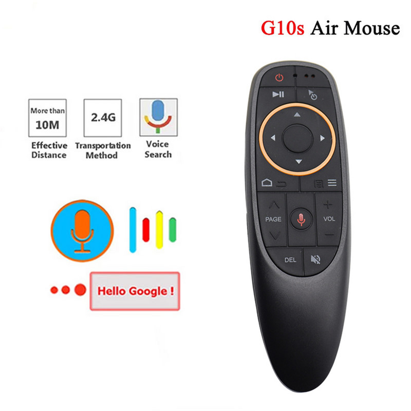 G10S Air Mouse häälkaugjuhtimispult 2,4G juhtmevaba güroskoop IR õppeseade H96 MAX X88 PRO X96 MAX Android TV Box HK1 jaoks