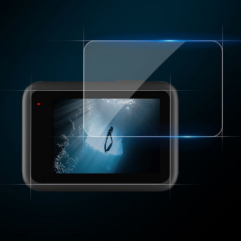 Grūdinto stiklo ekrano apsauginė plėvelė, skirta GoPro Hero 10 9 juoda objektyvo apsauginė plėvelė, skirta Gopro9/10 fotoaparato priedams