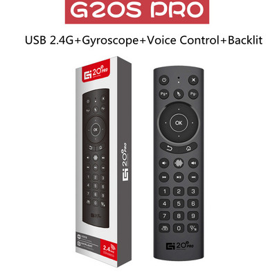 G20BTS Plus G20S PRO 2.4G vezeték nélküli Smart Voice Air Mouse Giroszkóp IR tanulási háttérvilágítású G20S távirányító Android TV BOX-hoz