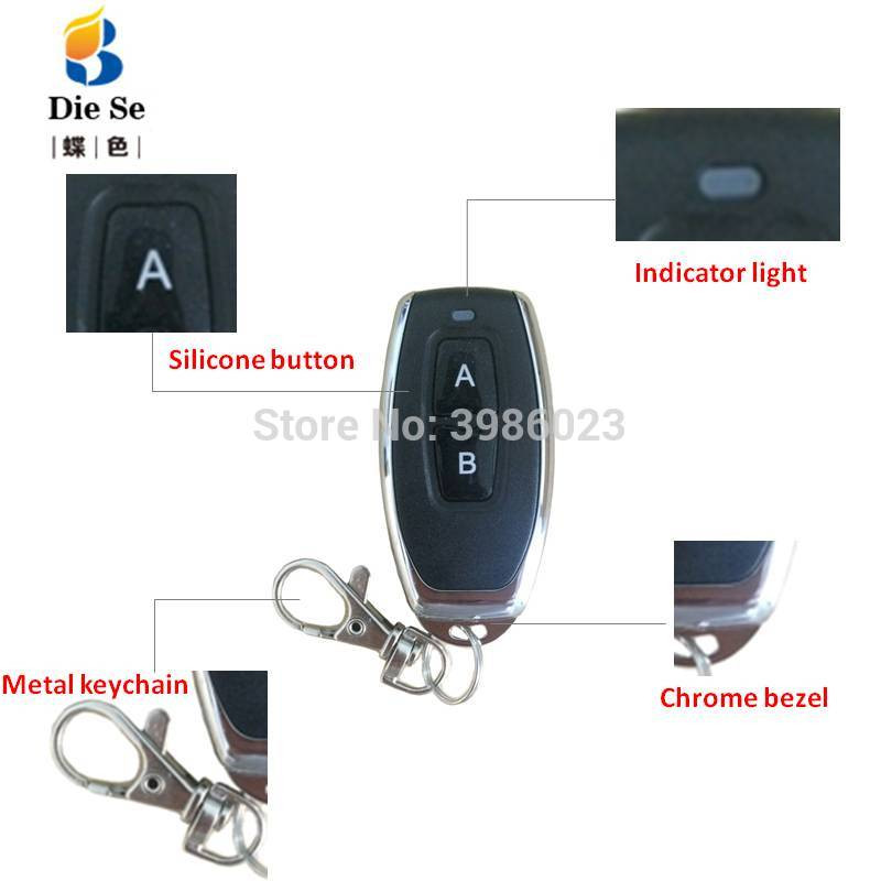 433Mhz nuotolinio valdymo jungiklis šviesai, durims, garažo universalus nuotolinio valdymo pultas AC 85V ~ 250V 110V 220V 2CH relės imtuvas ir valdiklis