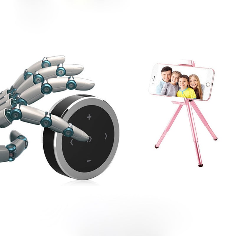 Telecomandă fără fir Bluetooth Kit pentru mașină Buton media Mașină Motocicletă Volan Controler pentru music player pentru iOS/Android