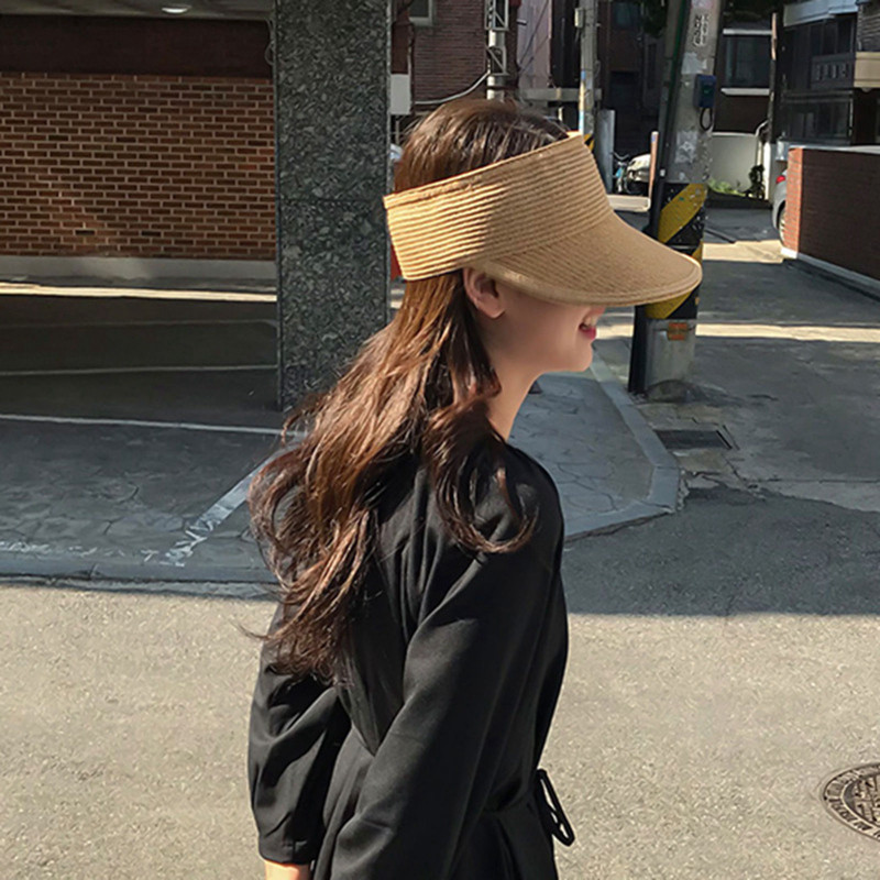 Ljetne ženske ležerne kape sa šiltom za sunce Široki slamnati šeširi s velikim obodom Kape za odrasle na plaži Kape za bejzbol za djevojke Sportski šeširi za van