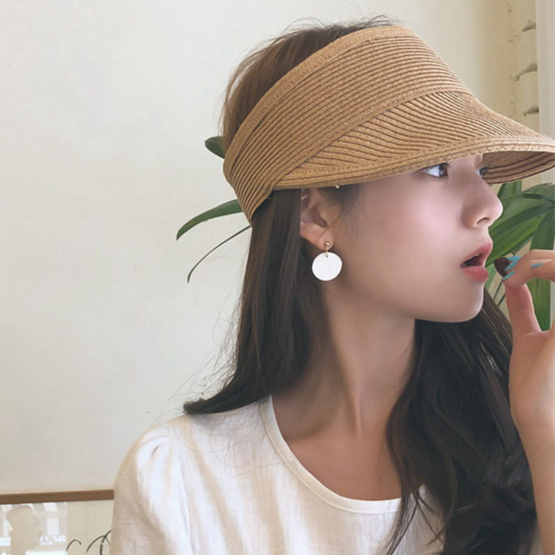 Ljetne ženske ležerne kape sa šiltom za sunce Široki slamnati šeširi s velikim obodom Kape za odrasle na plaži Kape za bejzbol za djevojke Sportski šeširi za van