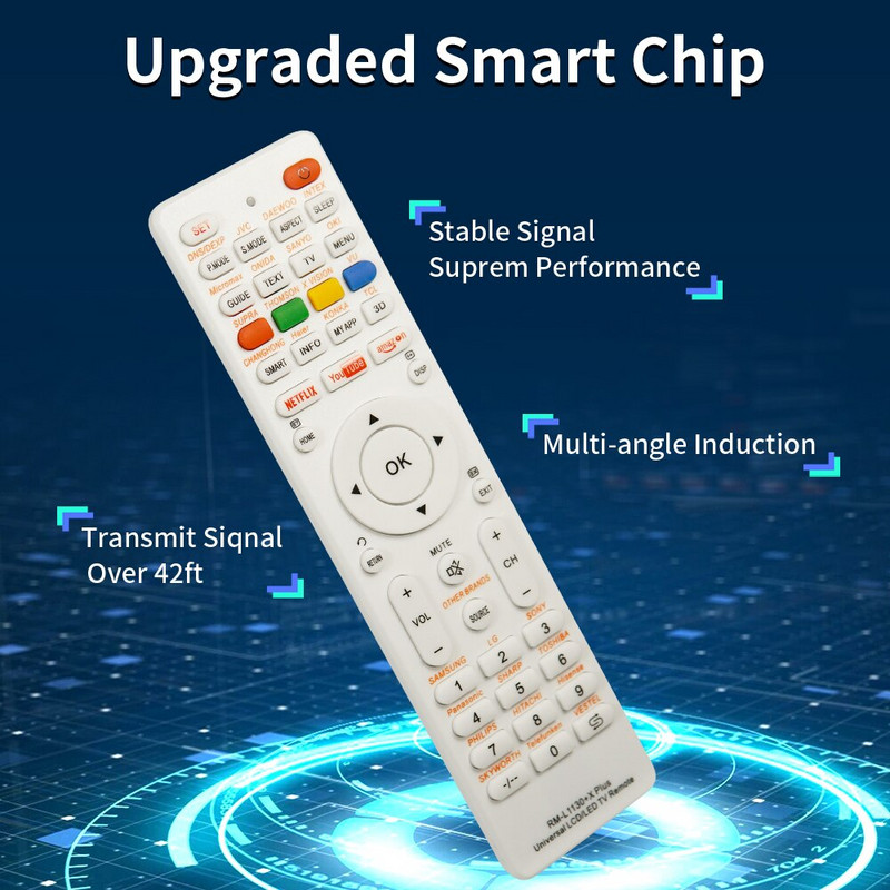 Univerzalni zamjenski daljinski upravljač RM L1130 X za televizore svih marki RM L113 12 RM L1130 8
