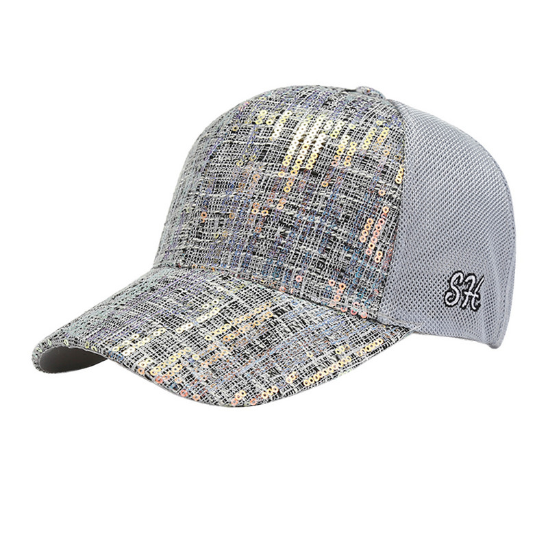Muški šešir sa šiltom Bejzbolska prozračna podesiva kapa Ženska sunčana kapa Muški šešir za plažu Šljokice Ženski viziri Sportski šalovi