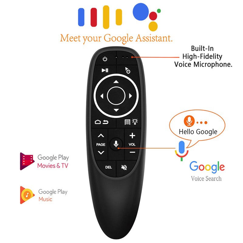 G10S Pro BT Air Mouse 2.4G belaidis giroskopas išmanusis nuotolinio valdymo pultas su balso IR mokymusi, skirta Android TV Box H96 MAX X88 PRO X9