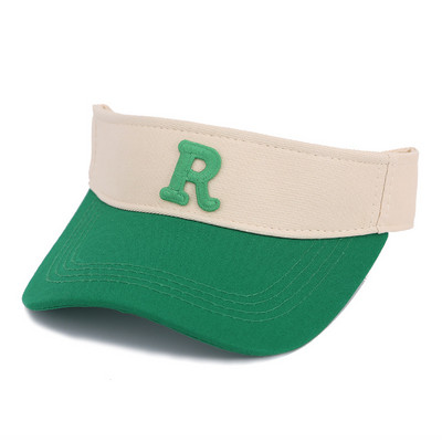 Izvezena ženska R kapa sa šiltom Ženski dvobojni sportski viziri Podesivi pamučni keper Ljetni dodaci za van