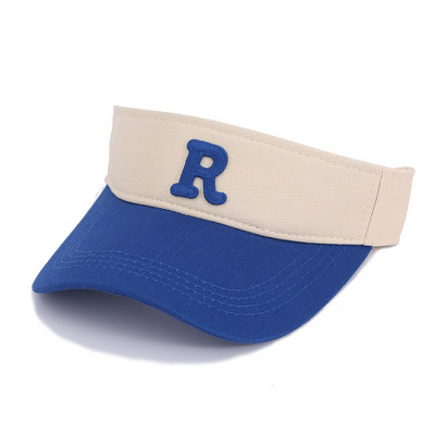 Izvezena ženska R kapa sa šiltom Ženski dvobojni sportski viziri Podesivi pamučni keper Ljetni dodaci za van