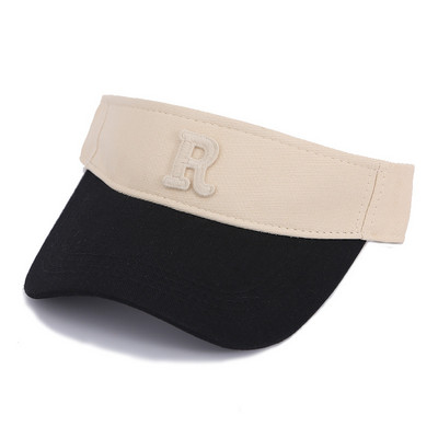 Izvezena ženska R kapa sa šiltom Ženski dvobojni sportski viziri Podesivi pamučni keper Ljetni dodaci za van