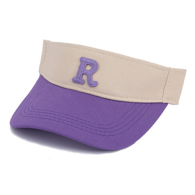 Izvezena ženska R kapa sa šiltom Ženski dvobojni sportski viziri Podesivi pamučni keper Ljetni dodaci za van