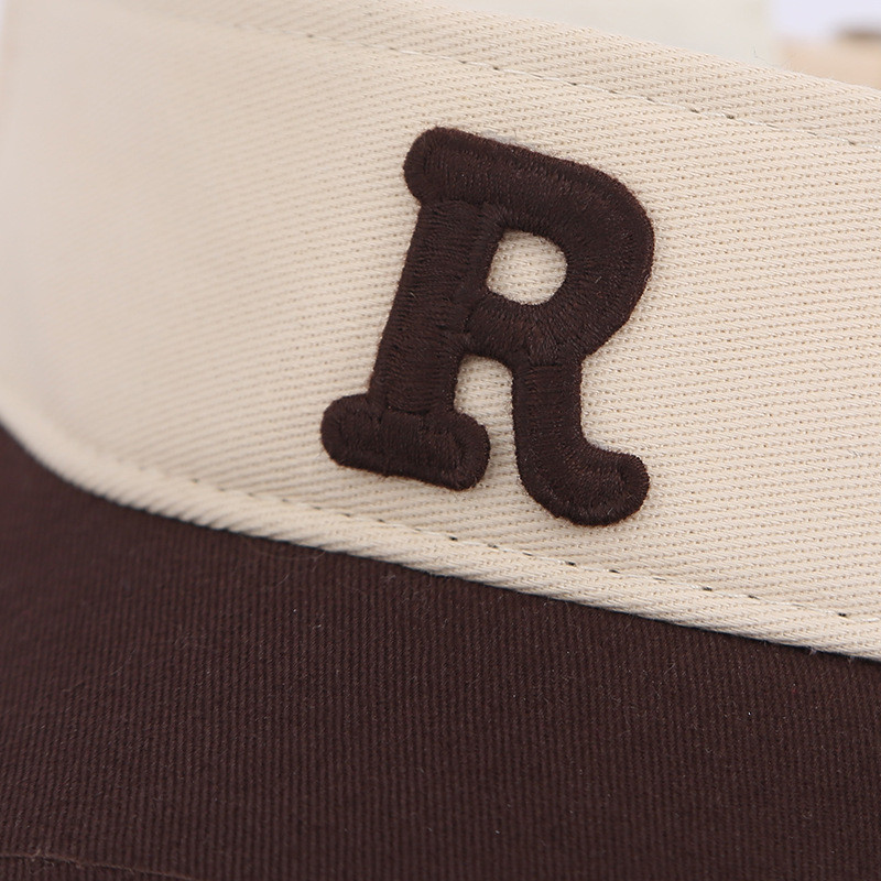 Izvezena ženska R kapa sa šiltom Ženski dvobojni sportski viziri Podesivi pamučni keper Ljetni dodaci za van