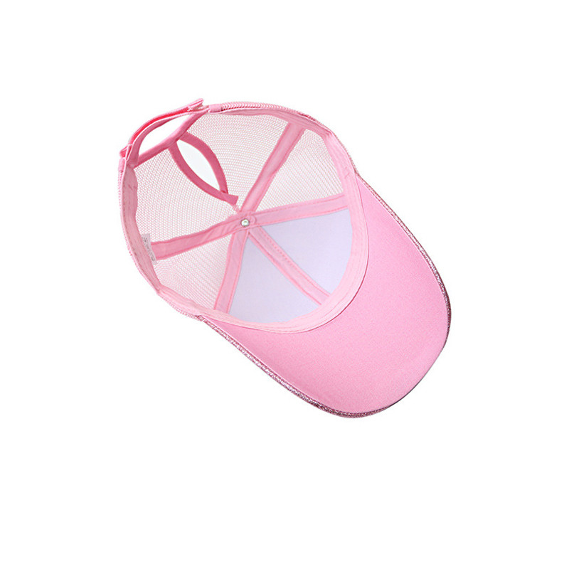 Egyszínű női magas lófarok baseballsapka nyári légáteresztő hálós napellenző futóhálós kalap kamionvezető baseballsapka