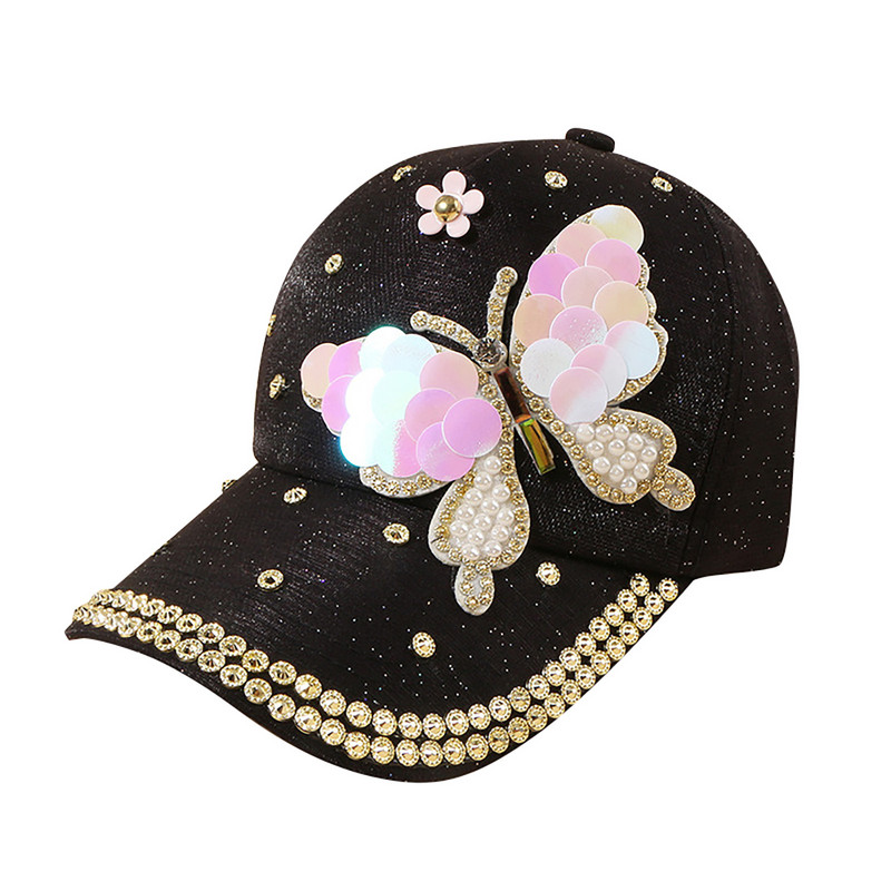 Bērnu cepure beisbola cepure pludmales cepure ar fliteriem Tauriņš mazuļiem, mazuļiem, bērniem, zēniem, meitenēm, ēnošanai, sieviešu cepurei, meitenei