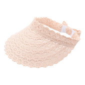 Ženski prazan cilindar, jednobojna, slatka, čipkasta, izdubljena kapa za zaštitu od sunca s velikim obodom, kapa za sportove na otvorenom