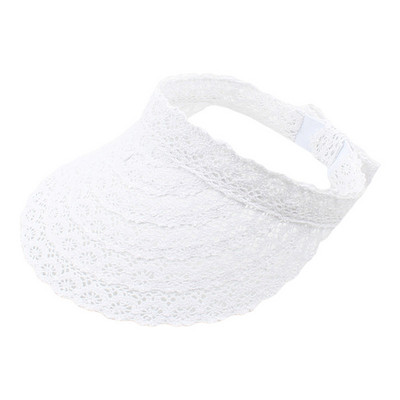 Ženski prazan cilindar, jednobojna, slatka, čipkasta, izdubljena kapa za zaštitu od sunca s velikim obodom, kapa za sportove na otvorenom