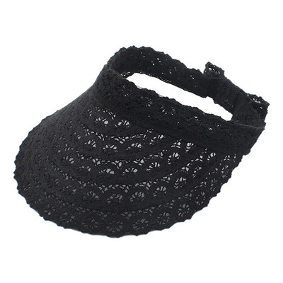 Ženski prazan cilindar, jednobojna, slatka, čipkasta, izdubljena kapa za zaštitu od sunca s velikim obodom, kapa za sportove na otvorenom